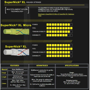 Ashaway SuperNick XL squashstreng